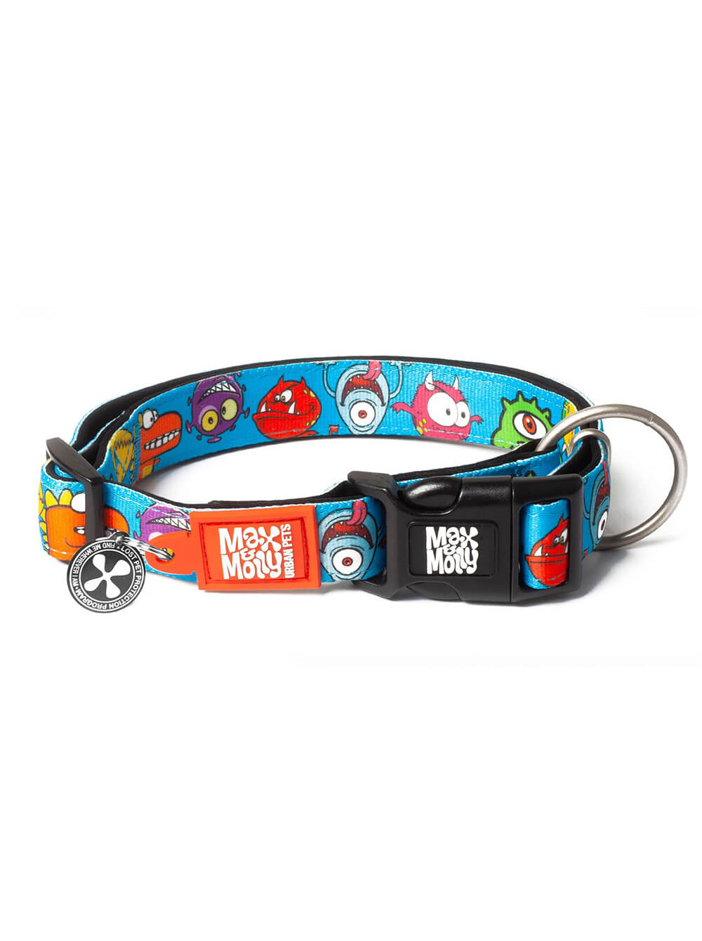 MAX & MOLLY Collar para Perro Little Monsters Smart ID - Large