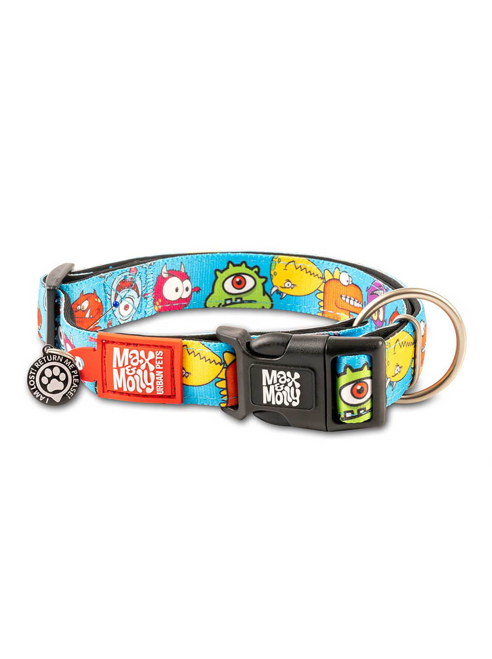 MAX & MOLLY Collar para Perro Little Monsters Smart ID - Large