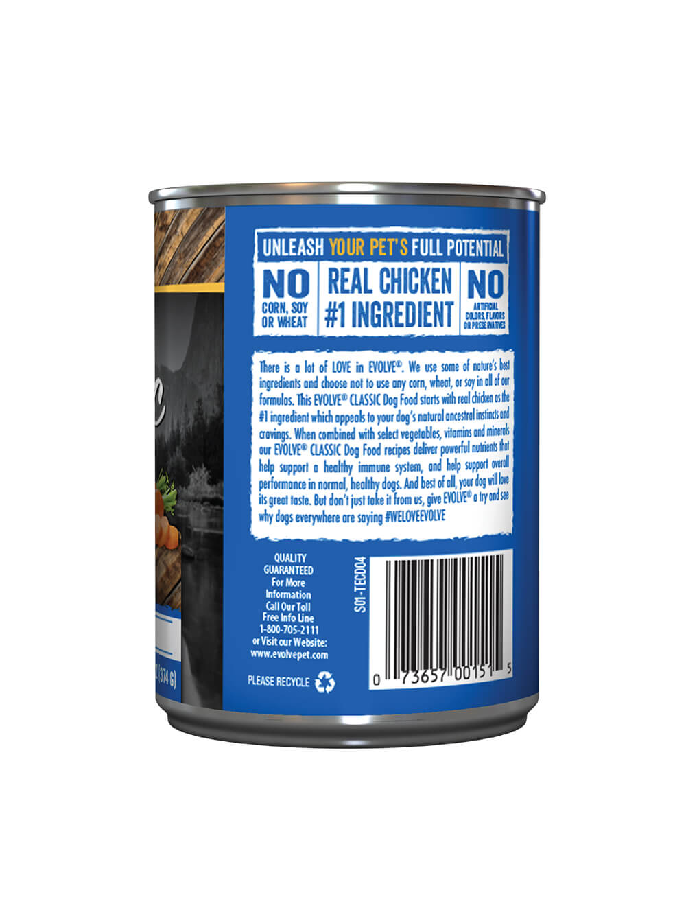 EVOLVE Alimento humedo para perro Classic - Pollo 374gr