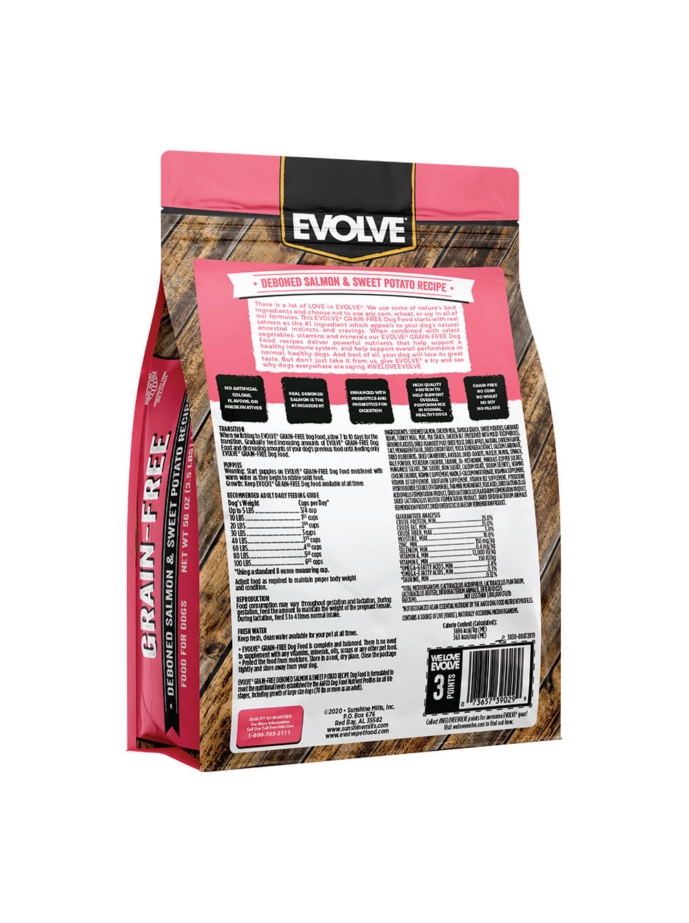 EVOLVE Alimento Seco para Perro Grain Free - Salmón 3.5Lbs
