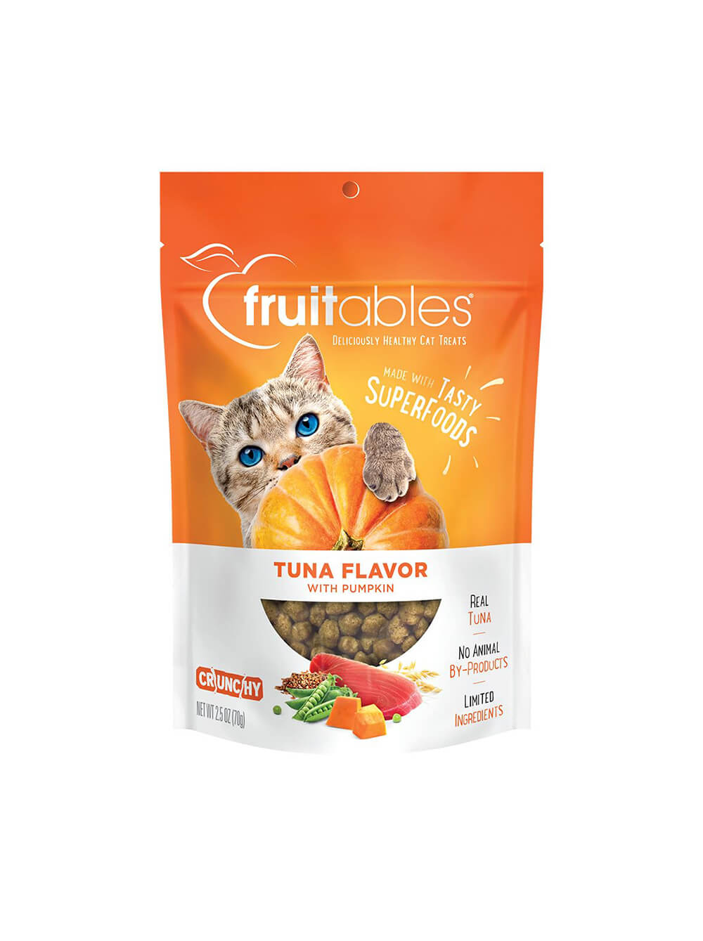 FRUITABLES Snack para Gatos - Atún y Calabaza 70gr