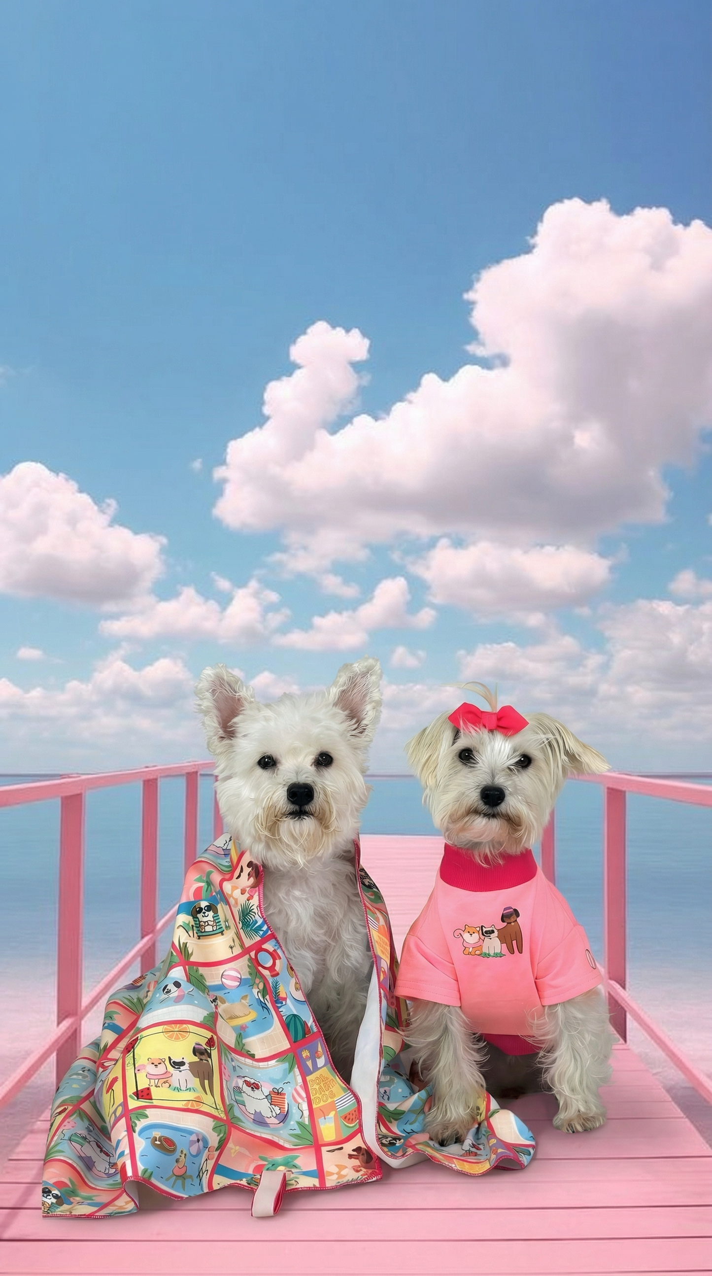 TOALLA DOG POOL PARTY FUCSIA