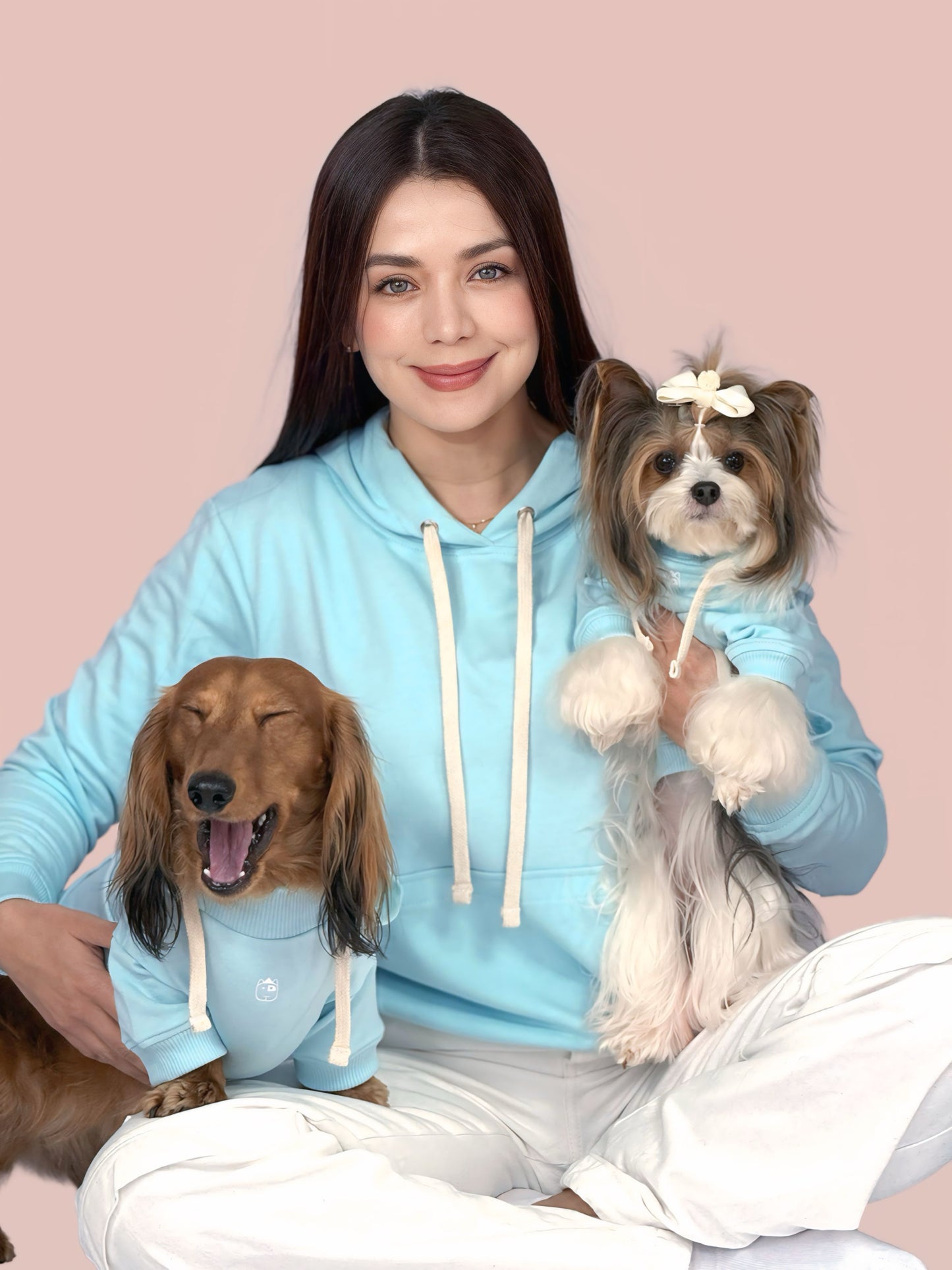Hoodie Basic Menta Mujer