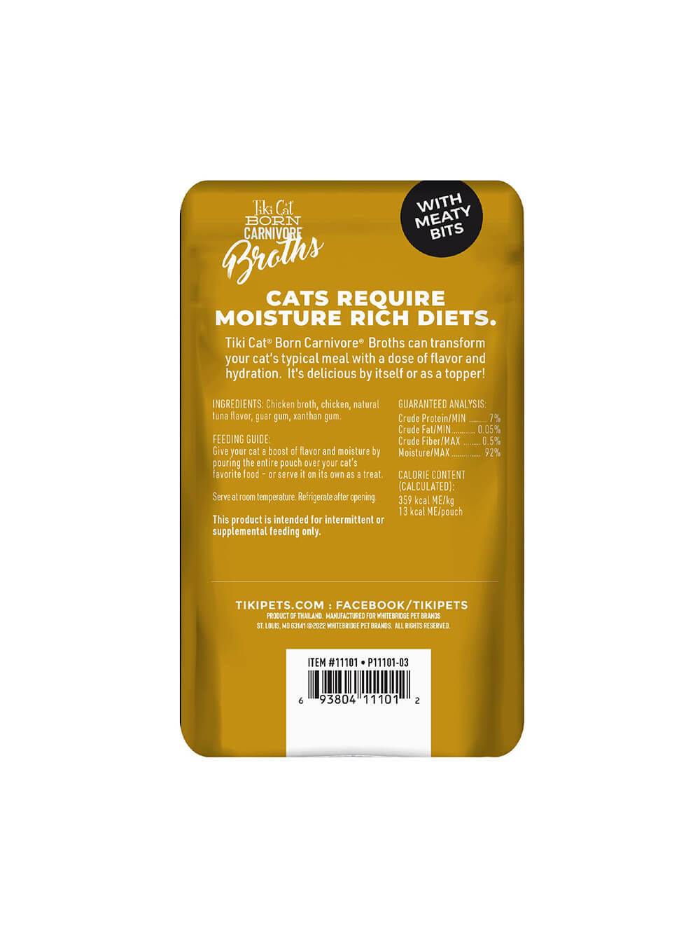 TIKI CAT Broth - Pollo en Caldo - Pouch 37gr