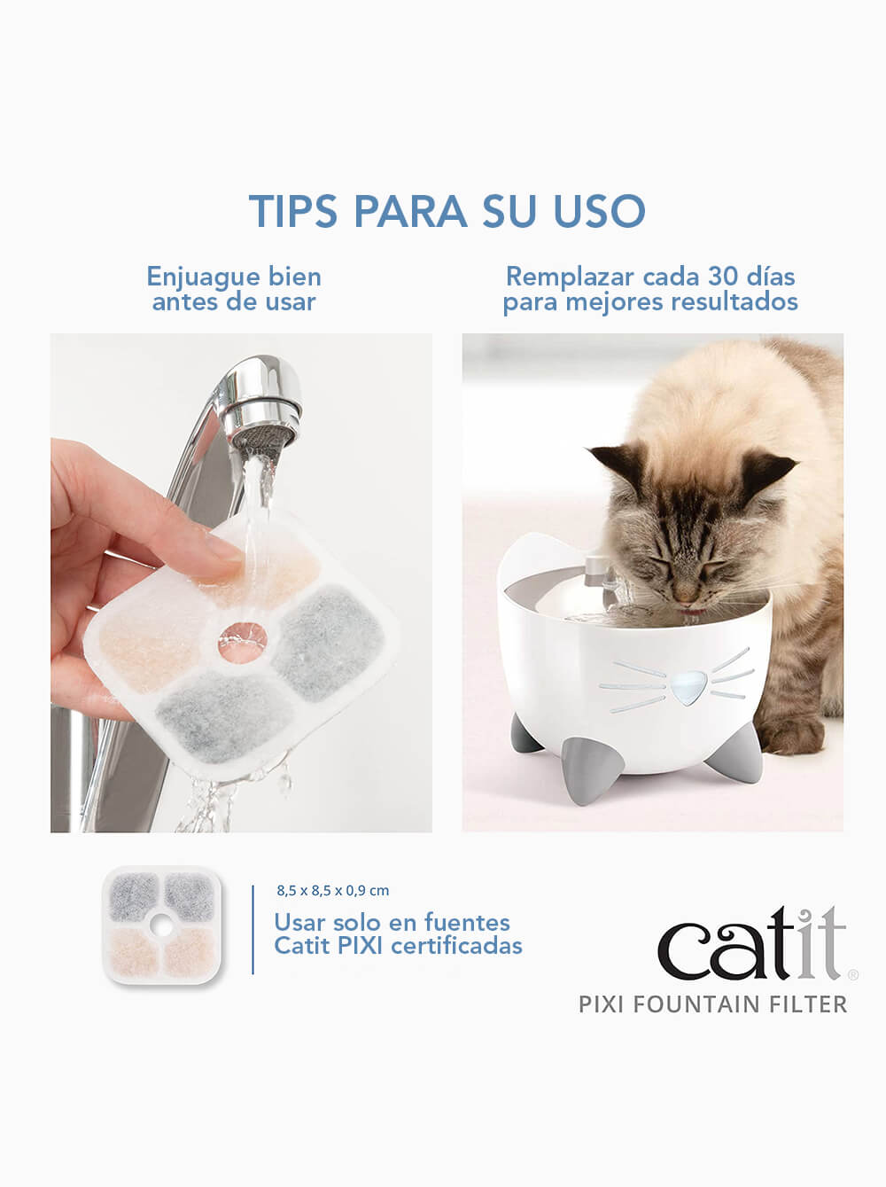 CATIT Repuesto Filtro para fuente de agua PIXI-x3