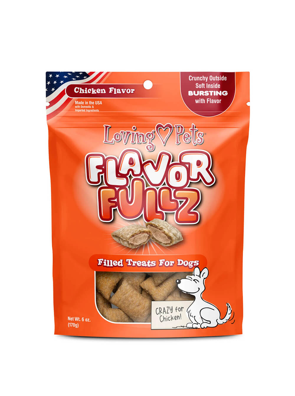 LOVING PETS Snack para perros FLAVORFULLZ - Pollo - 6 oz