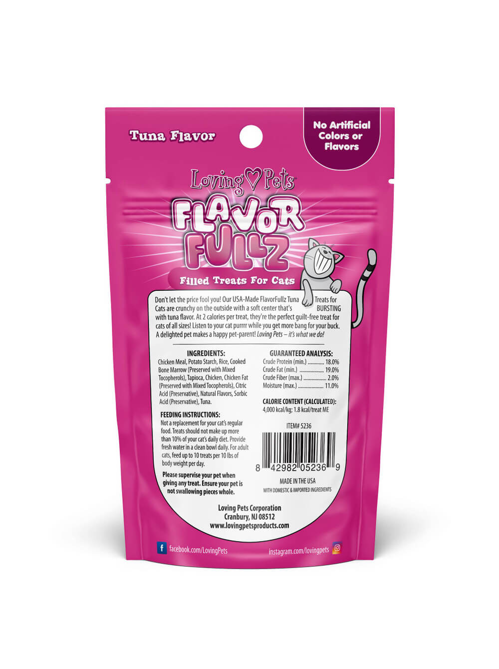 LOVING PETS Snack para gatos Flavor Fullz - Atún 3oz