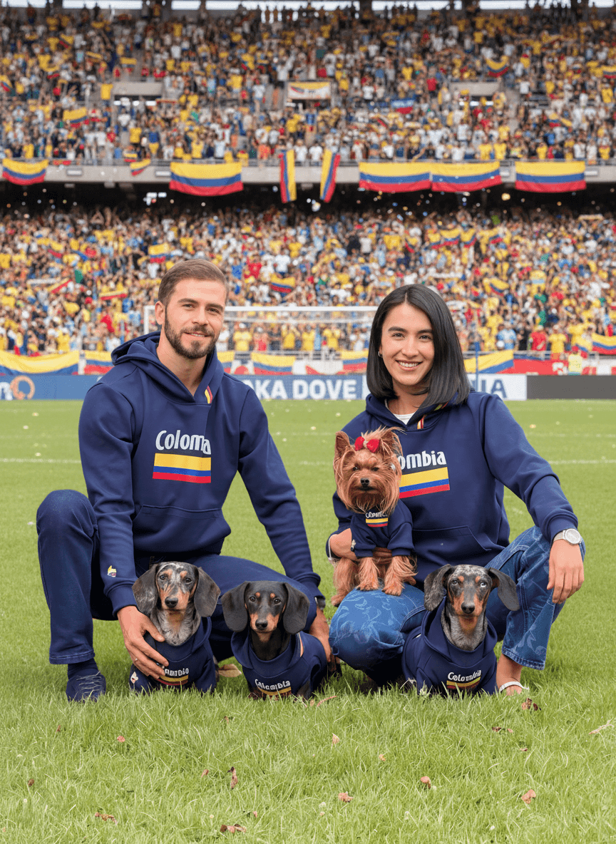 Hoodie Colombia Azul Mujer