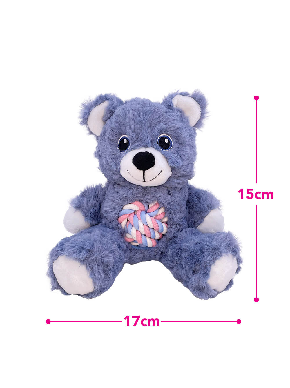 KONG Juguete para perro Knots Teddy Azul - Small