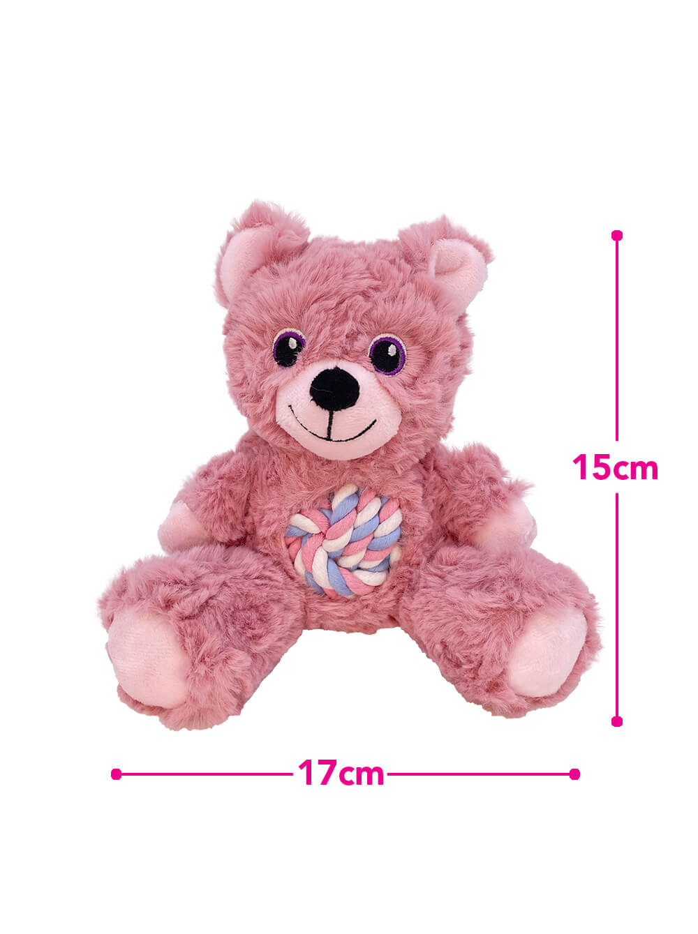 KONG Juguete para Perro Knots Teddy Rosado - Small