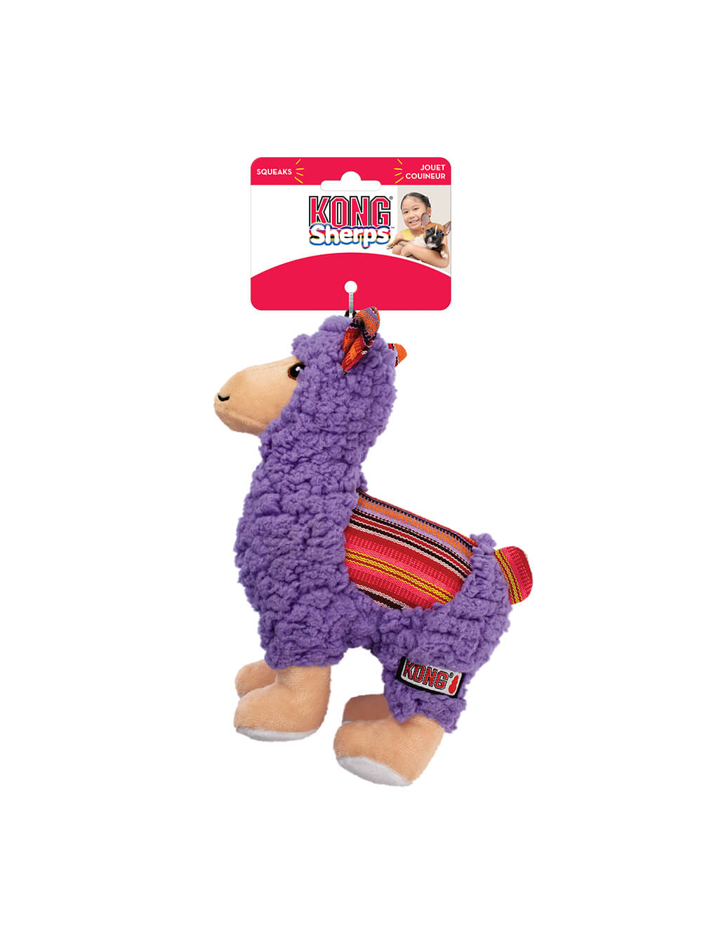 KONG Juguete para Perro Peluche Sherps - Llama