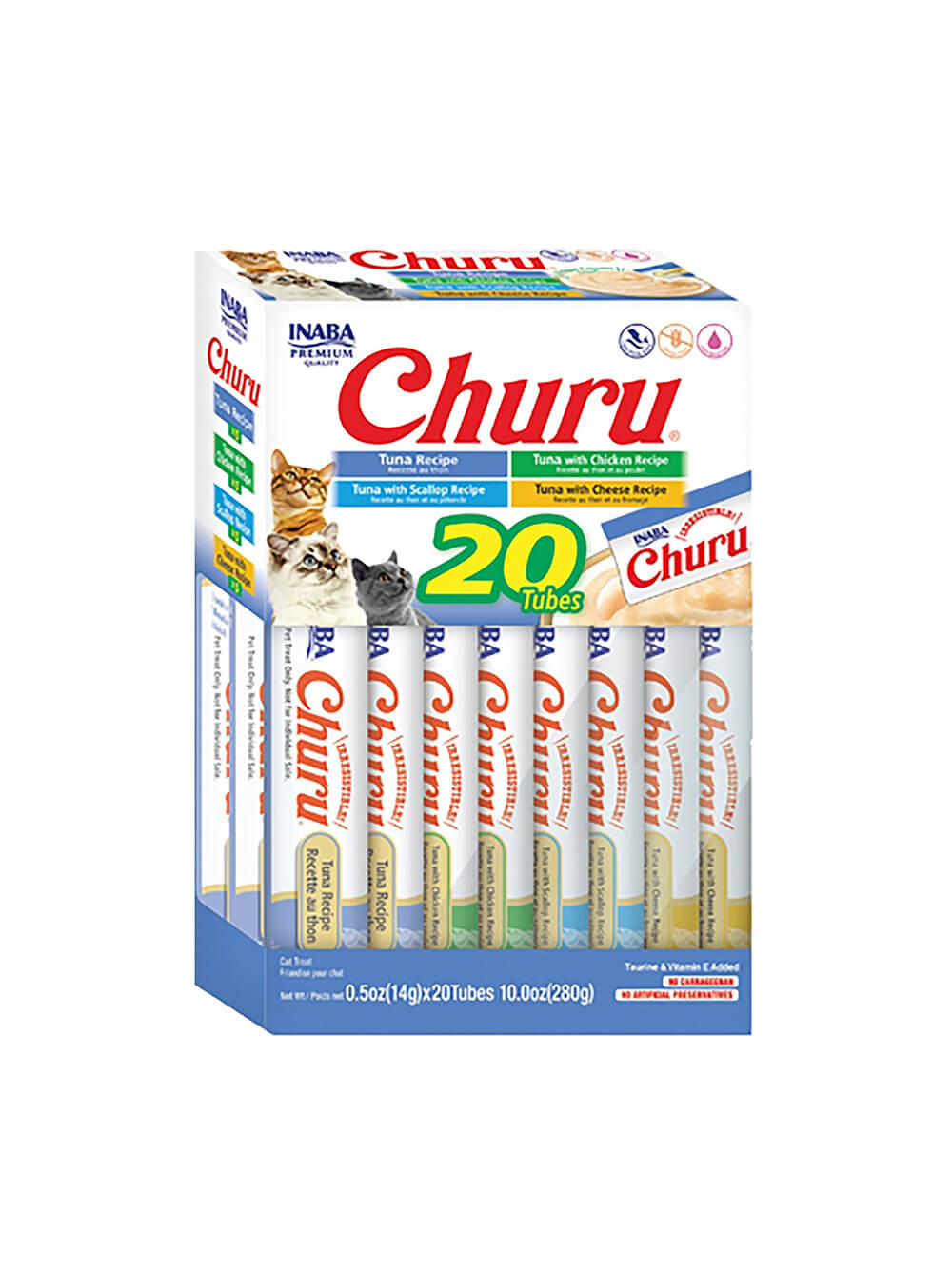 CHURU Snack para Gatos x20 - Variedad de Atún 280gr