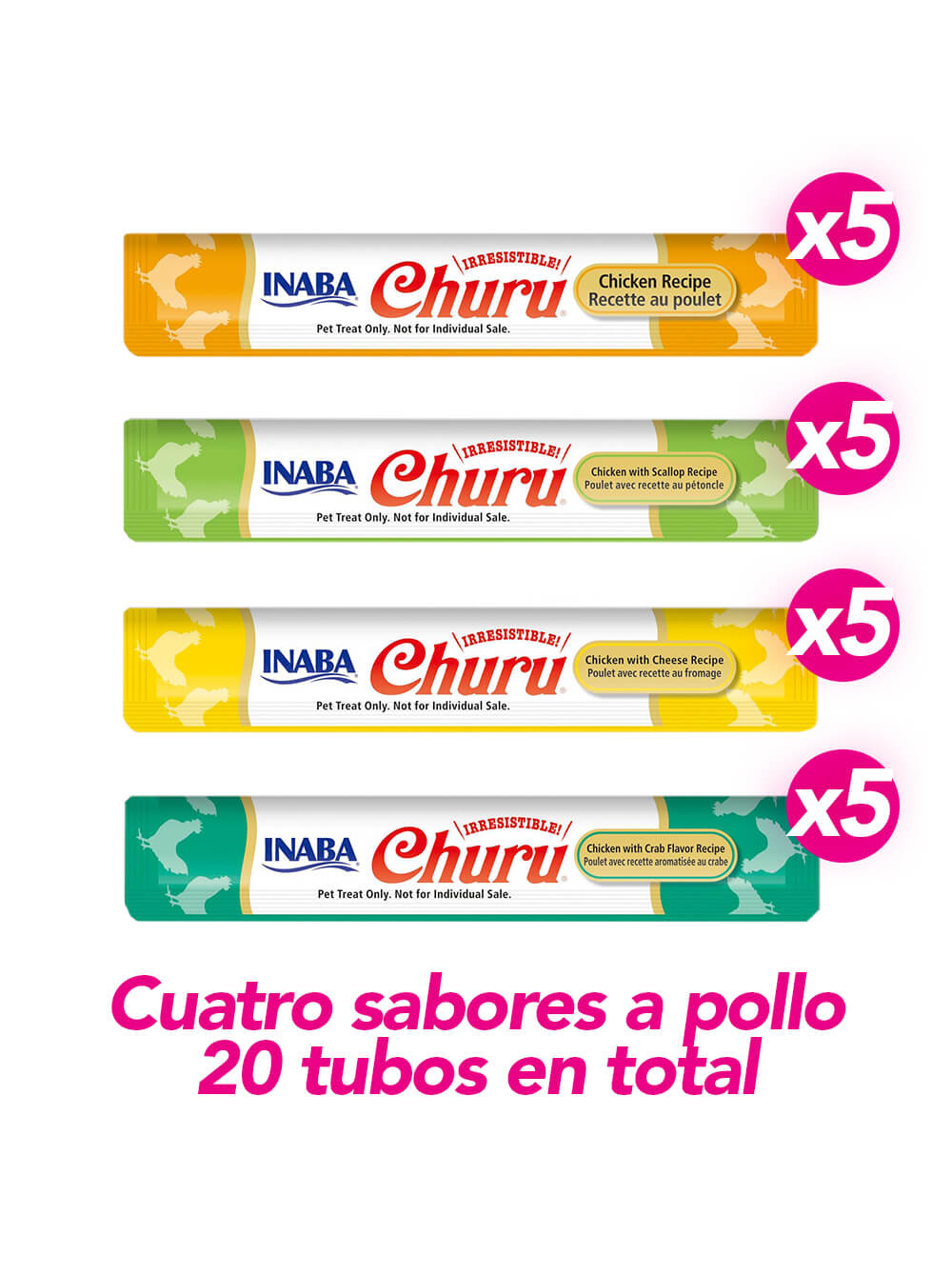 CHURU Snack para Gato x20 - Variedad de Pollo 280gr