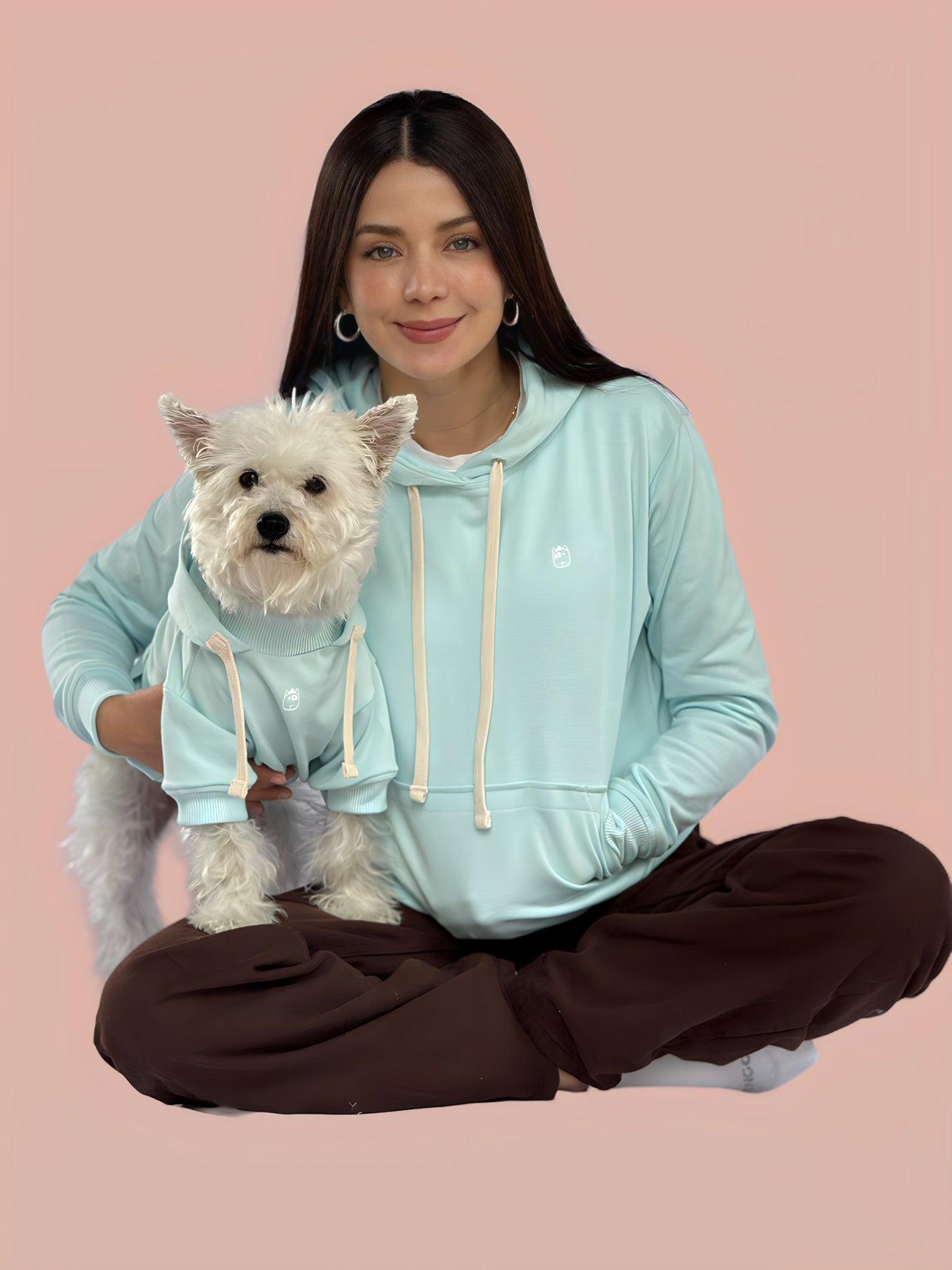 Hoodie Basic Menta Mujer