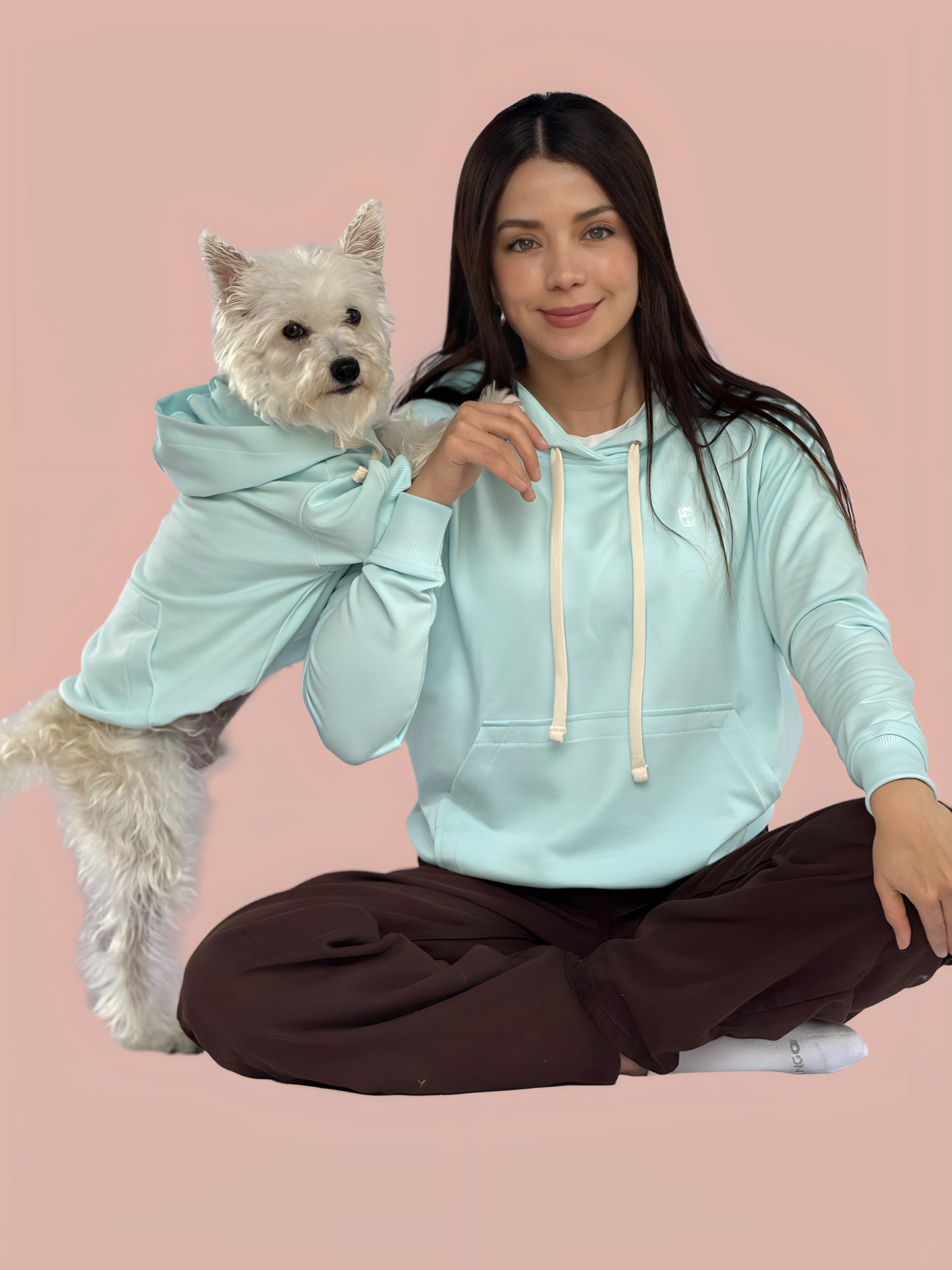 Hoodie Basic Menta Mujer
