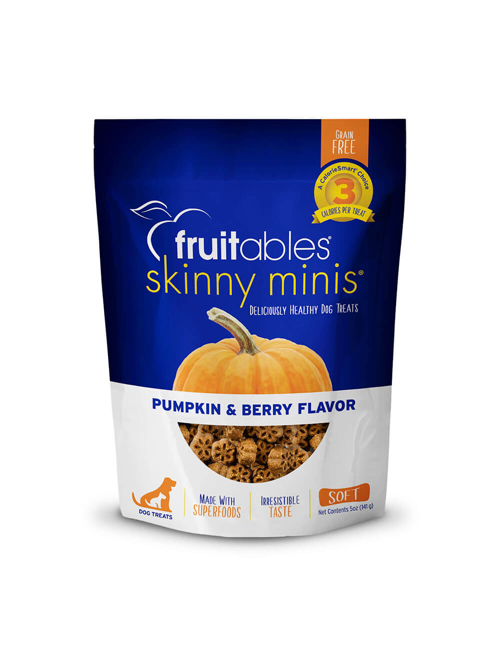 FRUITABLES Snack para Perro Skinny Minis - Calabaza y Bayas 141gr