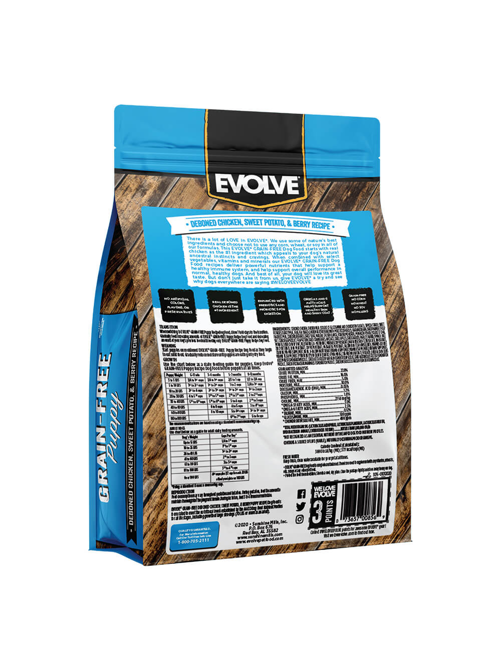 EVOLVE Alimento Seco para Perro Grain Free Puppy - Pollo 3.75Lbs