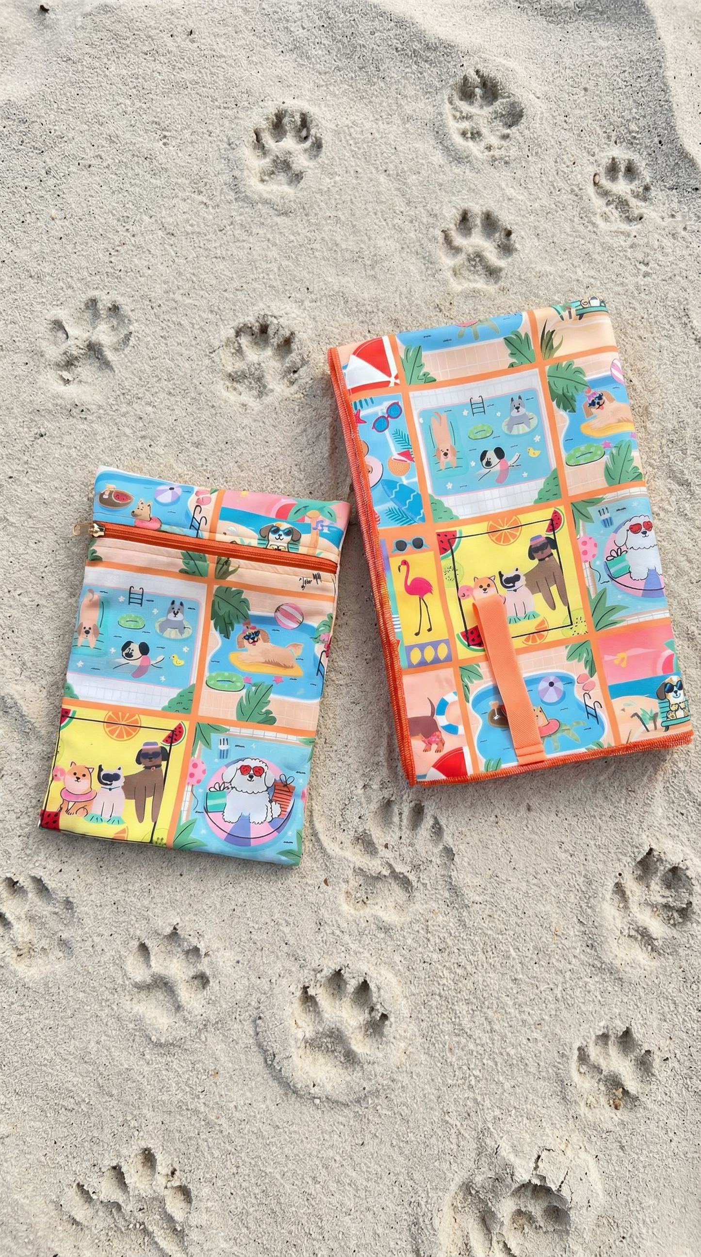 KIT POOL PARTY NARANJA - INCLUYE CAMISETA Y TOALLA