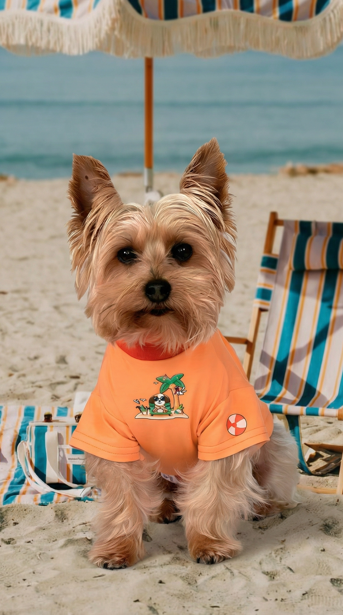 KIT POOL PARTY NARANJA - INCLUYE CAMISETA Y TOALLA