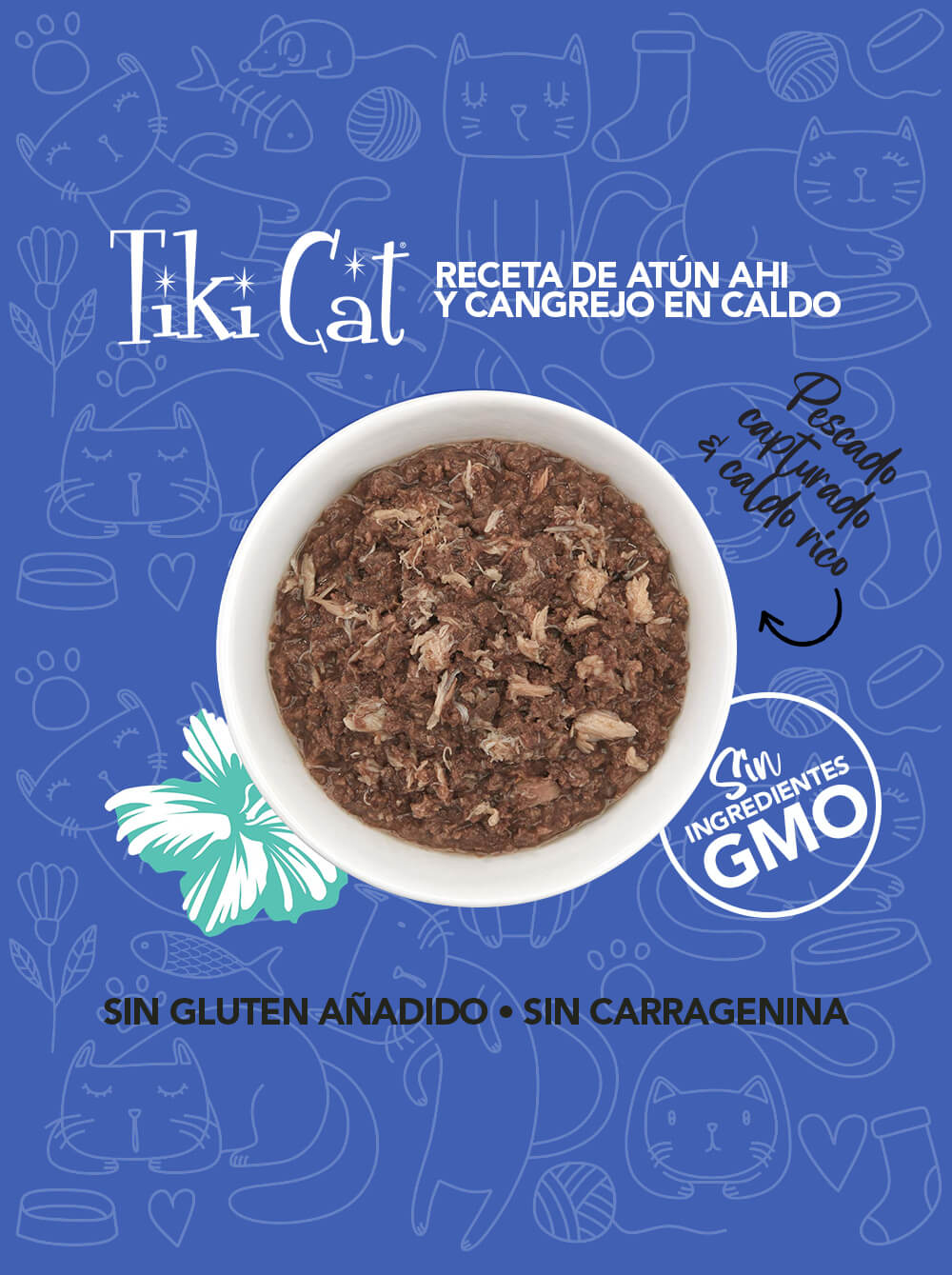 TIKI CAT Atún y Cangrejo en caldo - Lata 80gr
