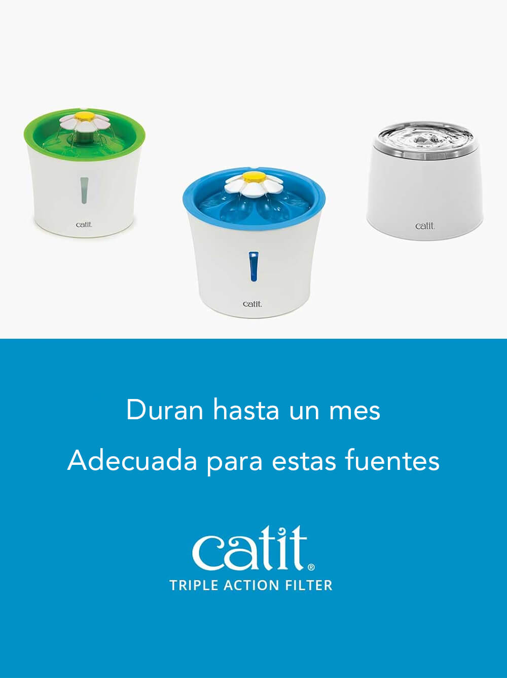 CATIT Repuesto filtro para fuente de agua flores-x2