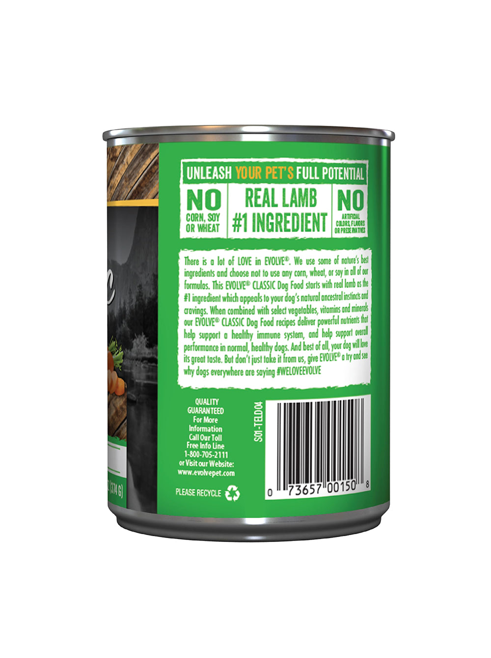 EVOLVE Alimento humedo para perro Classic - Cordero 374gr