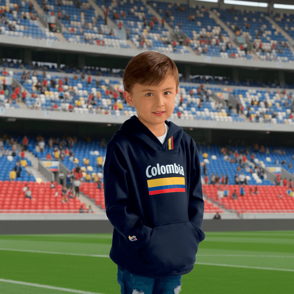 Hoodie Colombia Azul Junior