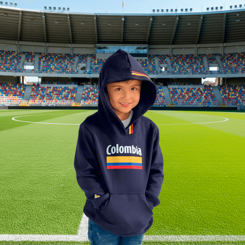 Hoodie Colombia Azul Junior